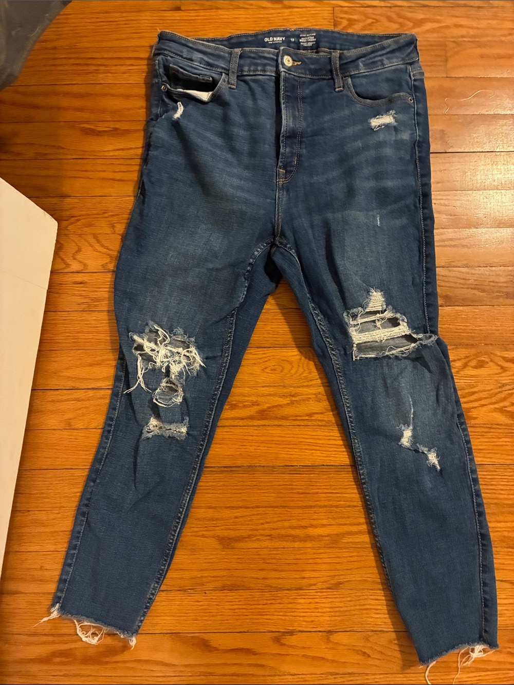 Old Navy Dark Blue Ripped Skinny Jeans